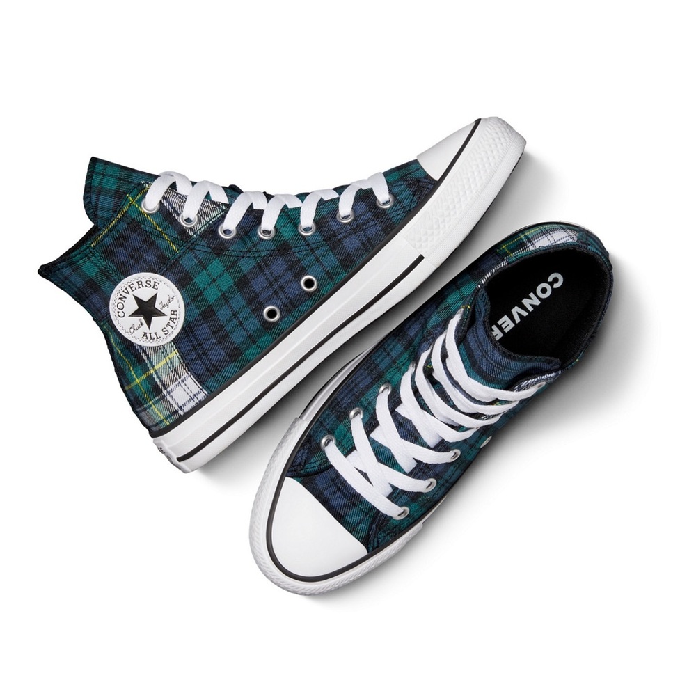 Converse Plaid High-Top Sneakers